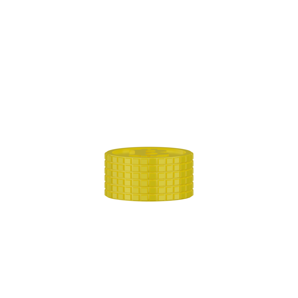 3D Isolated Bitcoin Icon png
