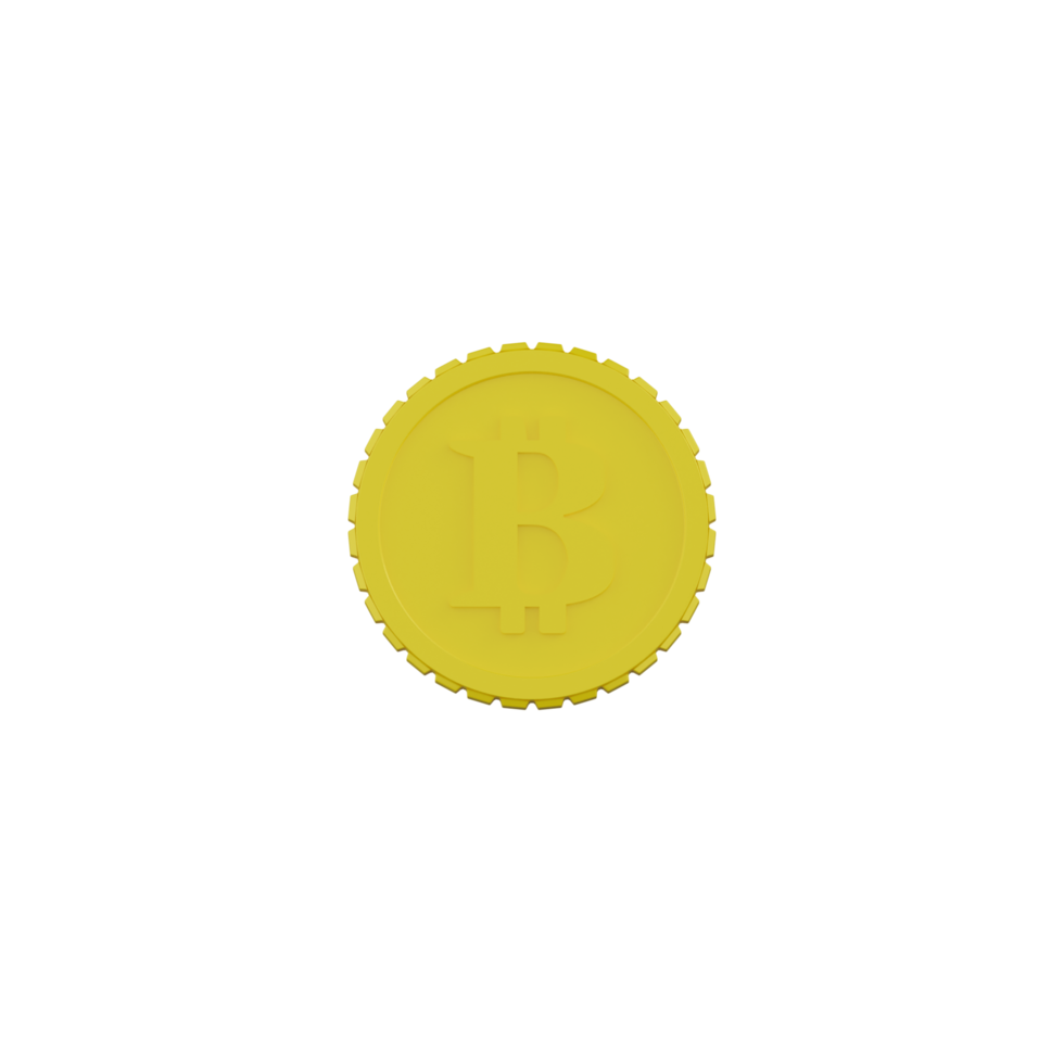 3D isoliertes Bitcoin-Symbol png