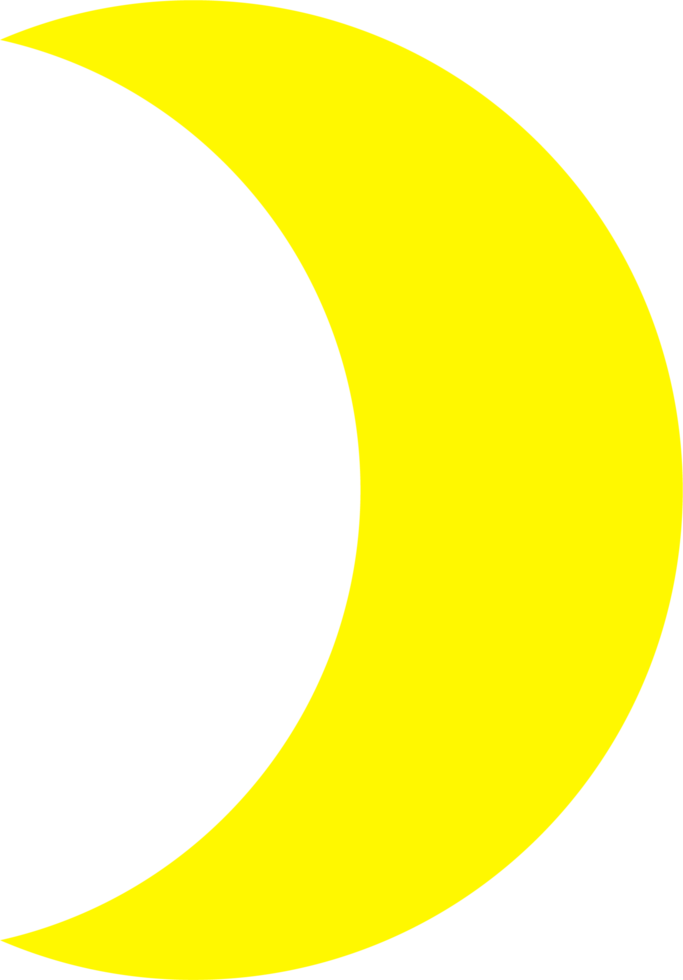 moon design illustration isolated on transparent background png