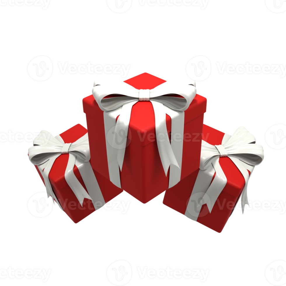 icono de ilustración 3d de caja de regalo png