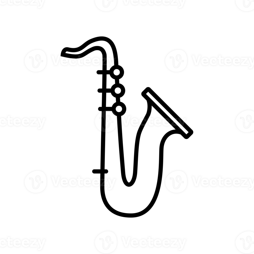 saxofoon icoon ontwerp. gemakkelijk illustratie van muziek- toepassing en multimedia navigatie Aan smartphone apparaat png