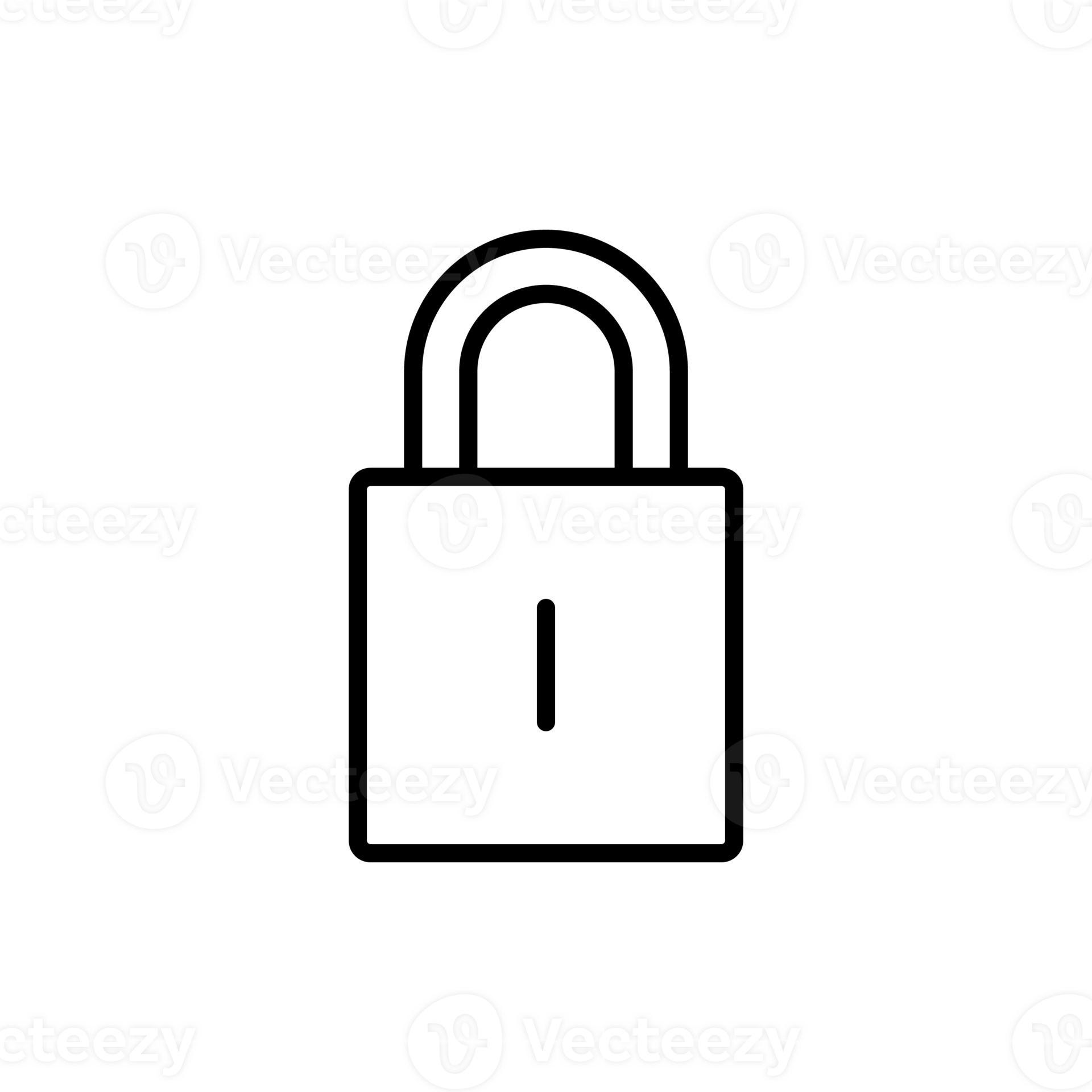 Free locked icon design. simple illustration of a padlock for a