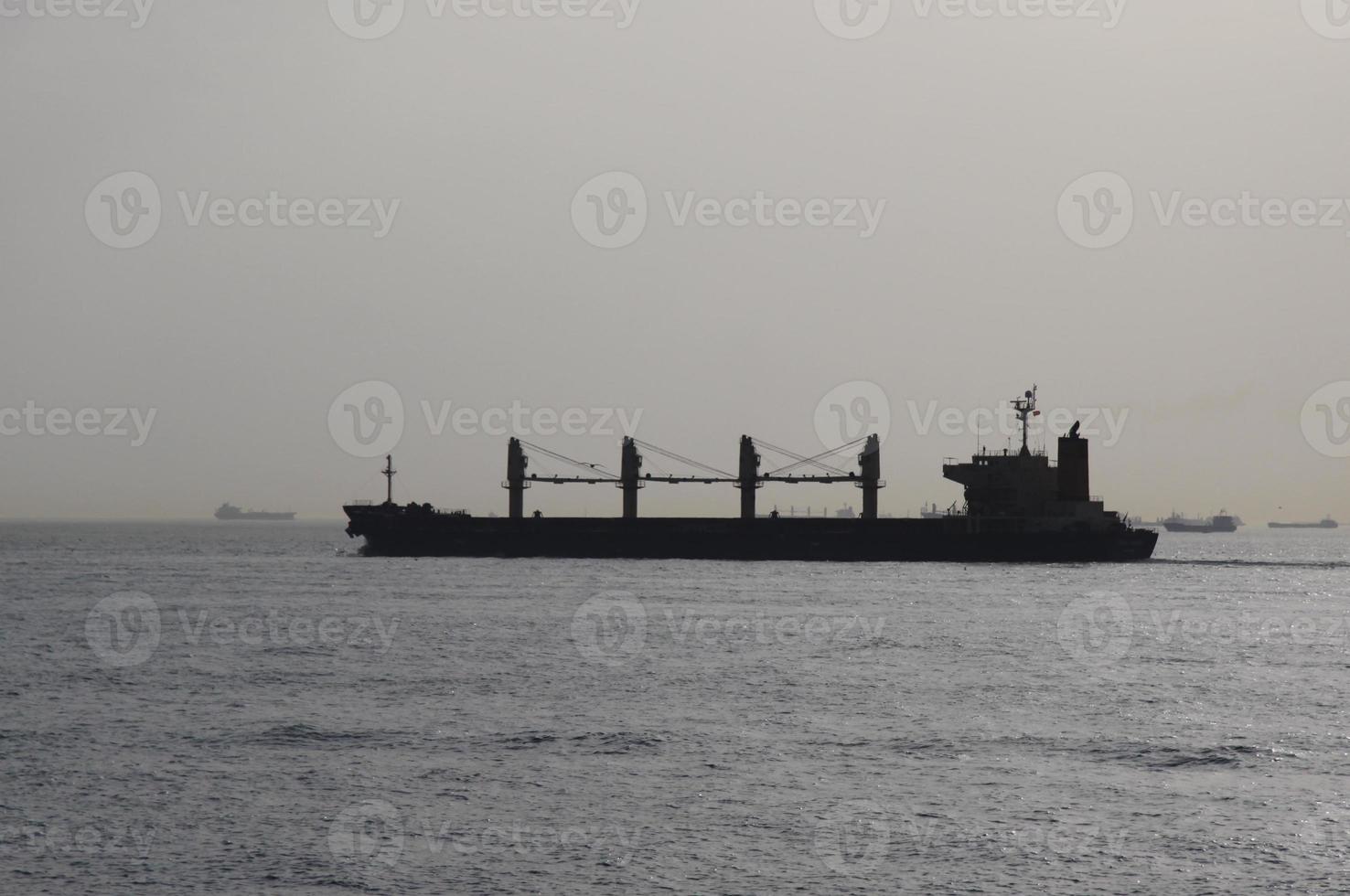 Cargo Ship in sea photo