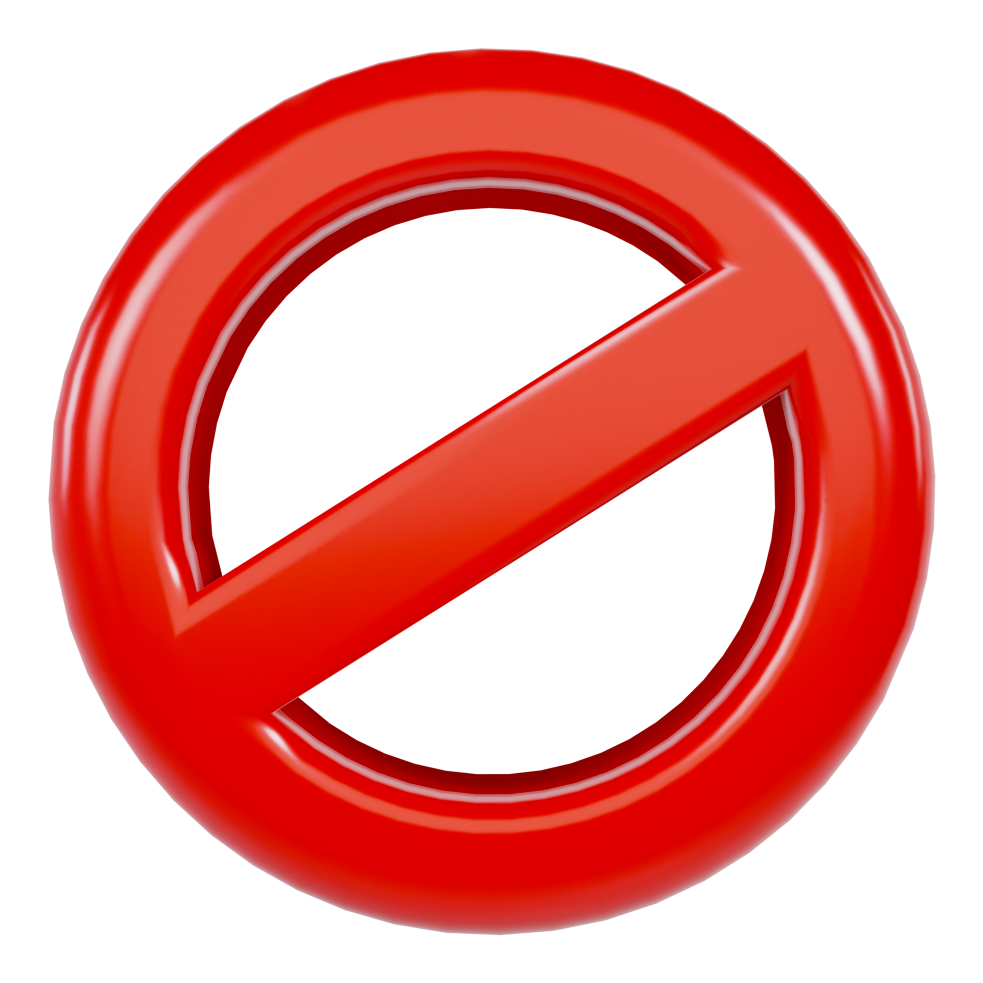 Not Sign 3D render Transparent Icon 11148988 PNG