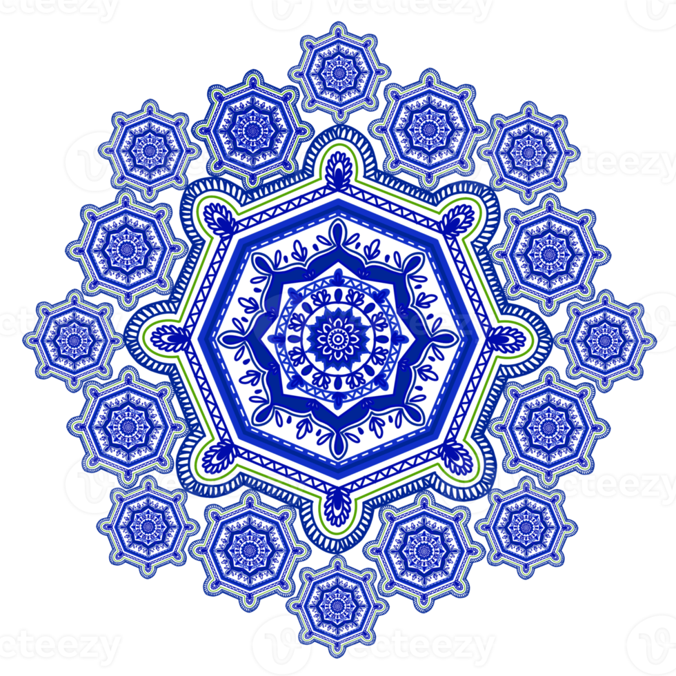 mandala blu illustrazione png