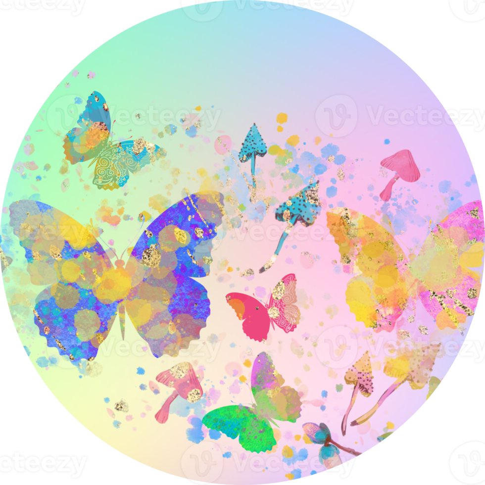 Wedding, celebration, summer, birthday, Valentines day, Holiday template, Watercolour butterflies, flowers, splashes, png