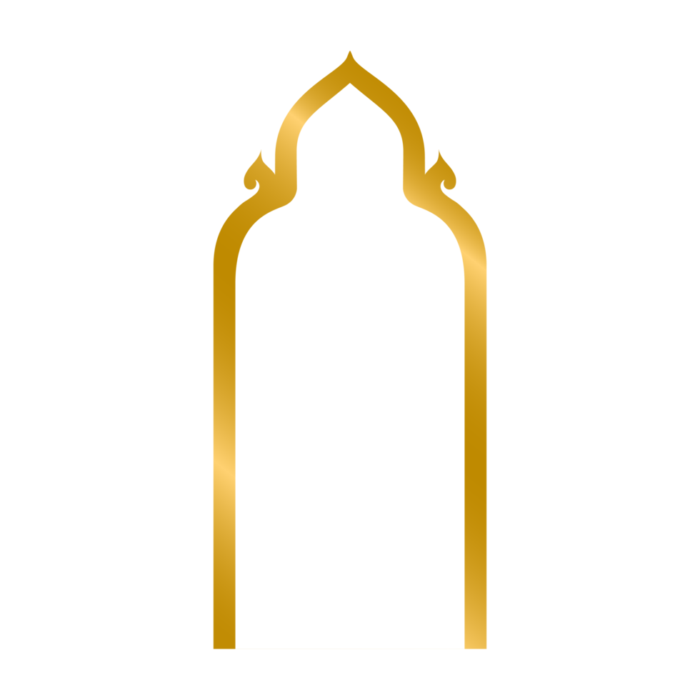 vector de marco de fondo de oro tailandés cinco estilos sobre fondo blanco. estilo tradicional en tailandia. Debe usarse en templos o salas de Buda. estilo tailandés de línea. estilo de lujo png