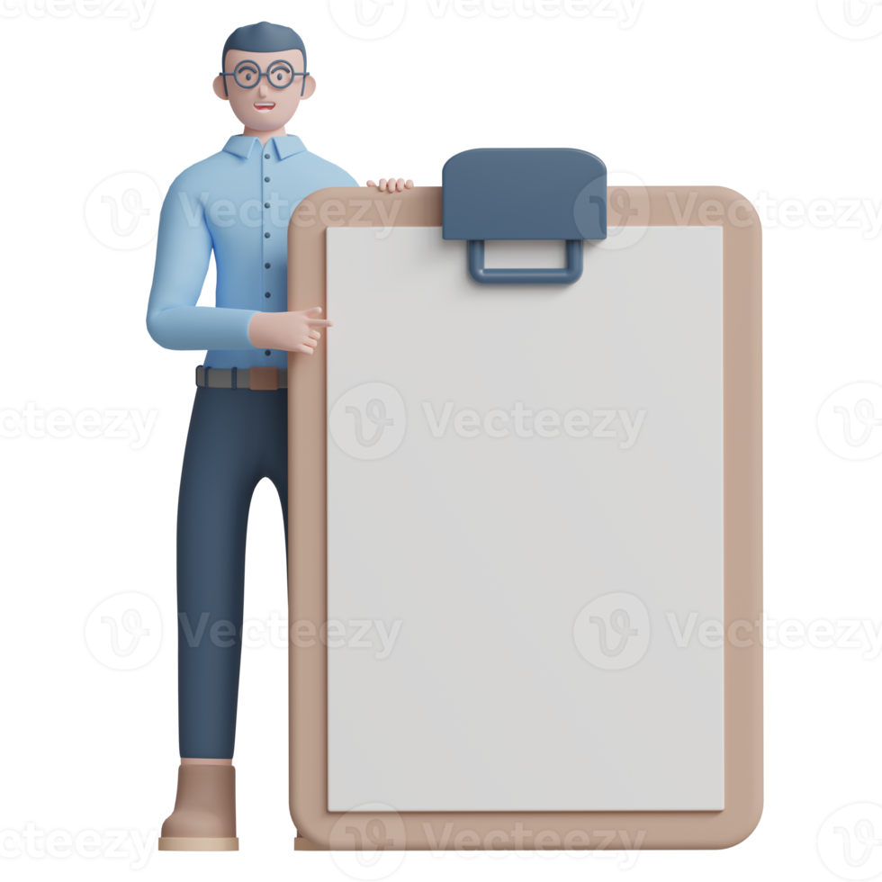 illustration 3d homme d'affaires png