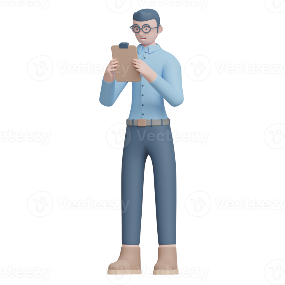 hombre de negocios, 3d, ilustración png