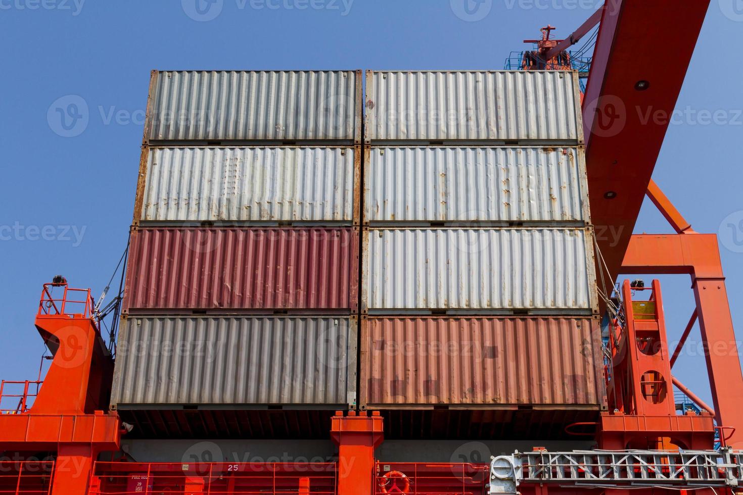 Container Ship in port photo