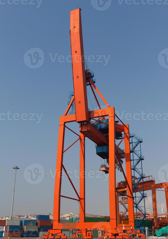 Crane in port photo