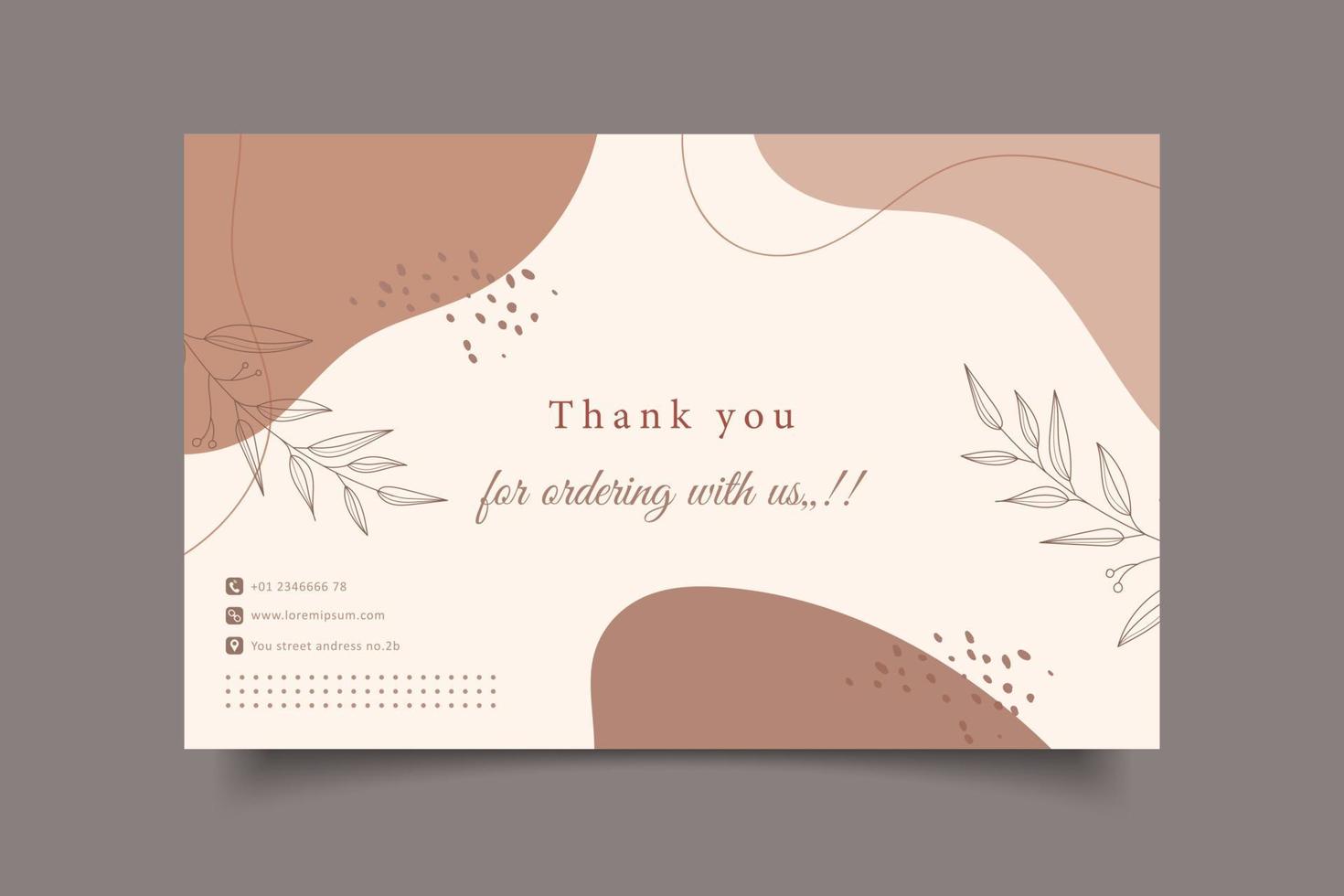 thanks you card for your business vector