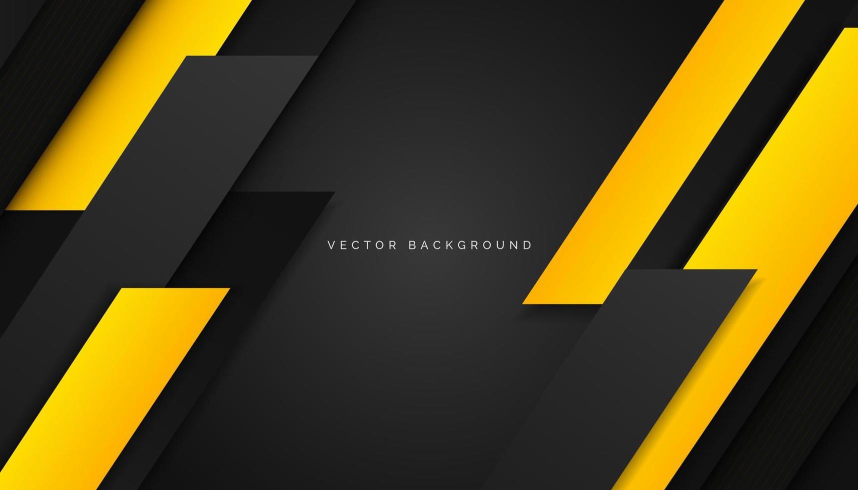 abstract black and yelow gradient overlap modern geometric background vector
