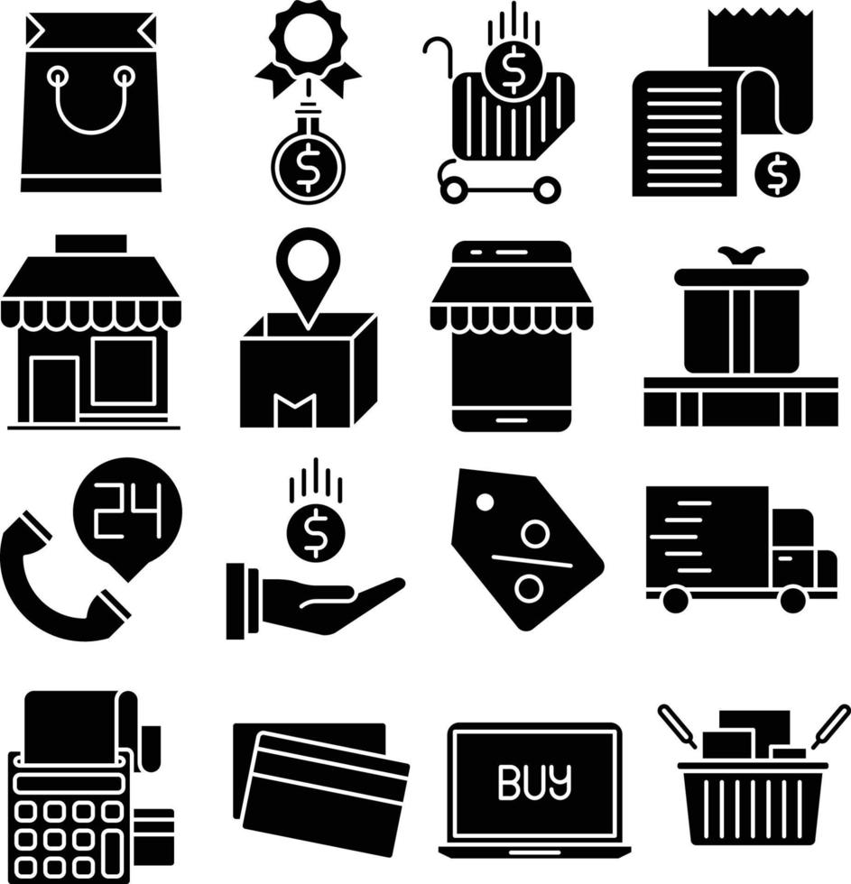 Commerce icons set vector