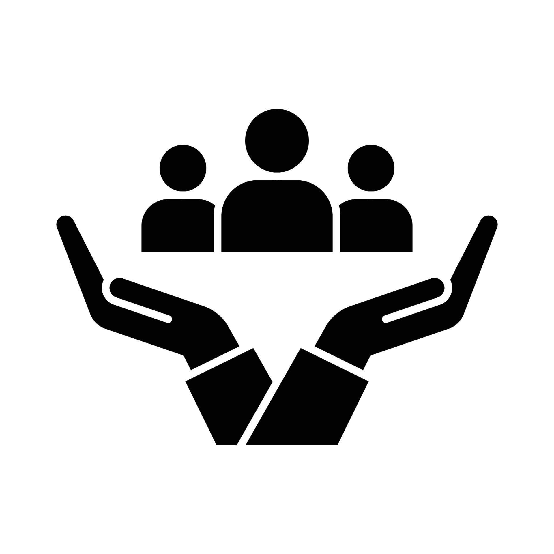 Inclusion social equity icon. Simple solid style. Help, support, gender equality, community care