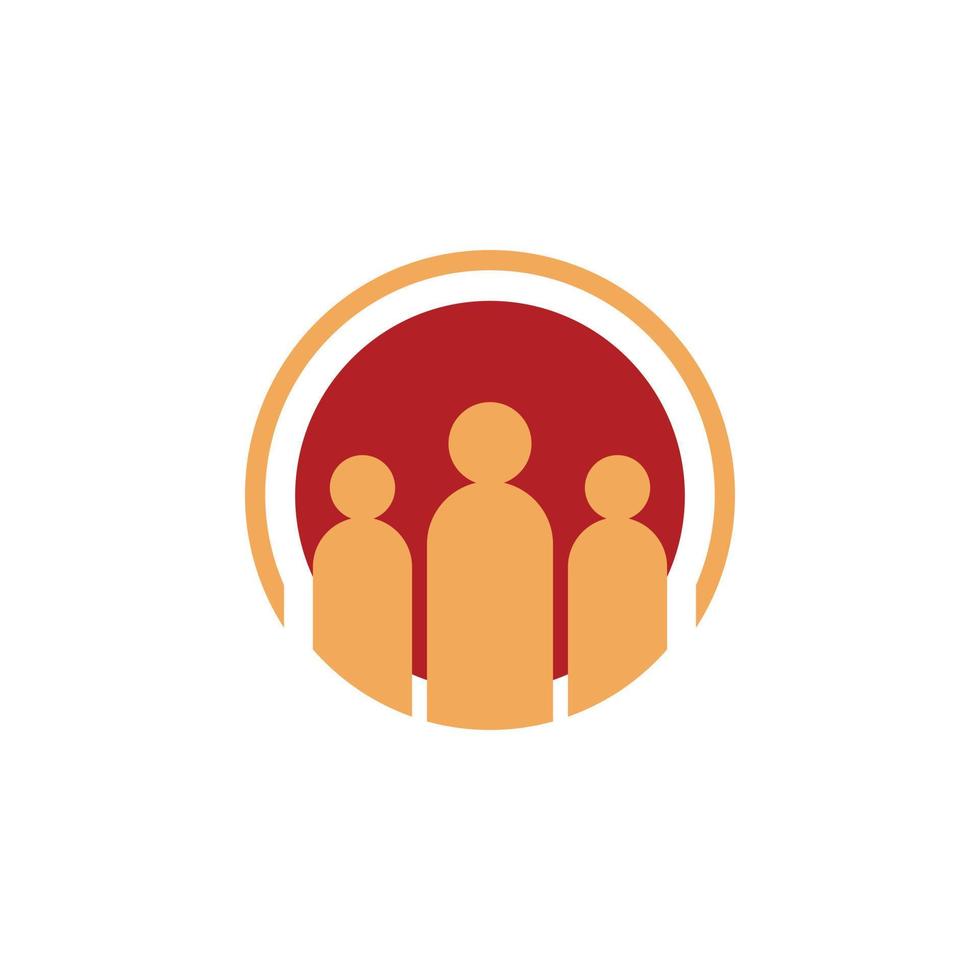 circle profil community logo design vector