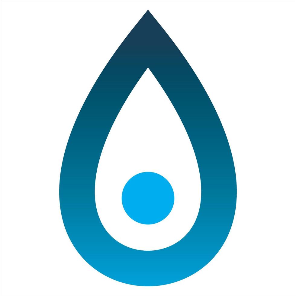 water drop blue line logo design vector