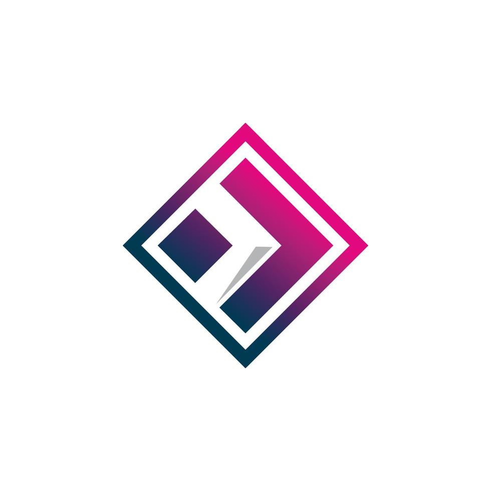 diseño de logotipo de flecha de diamante de color vector