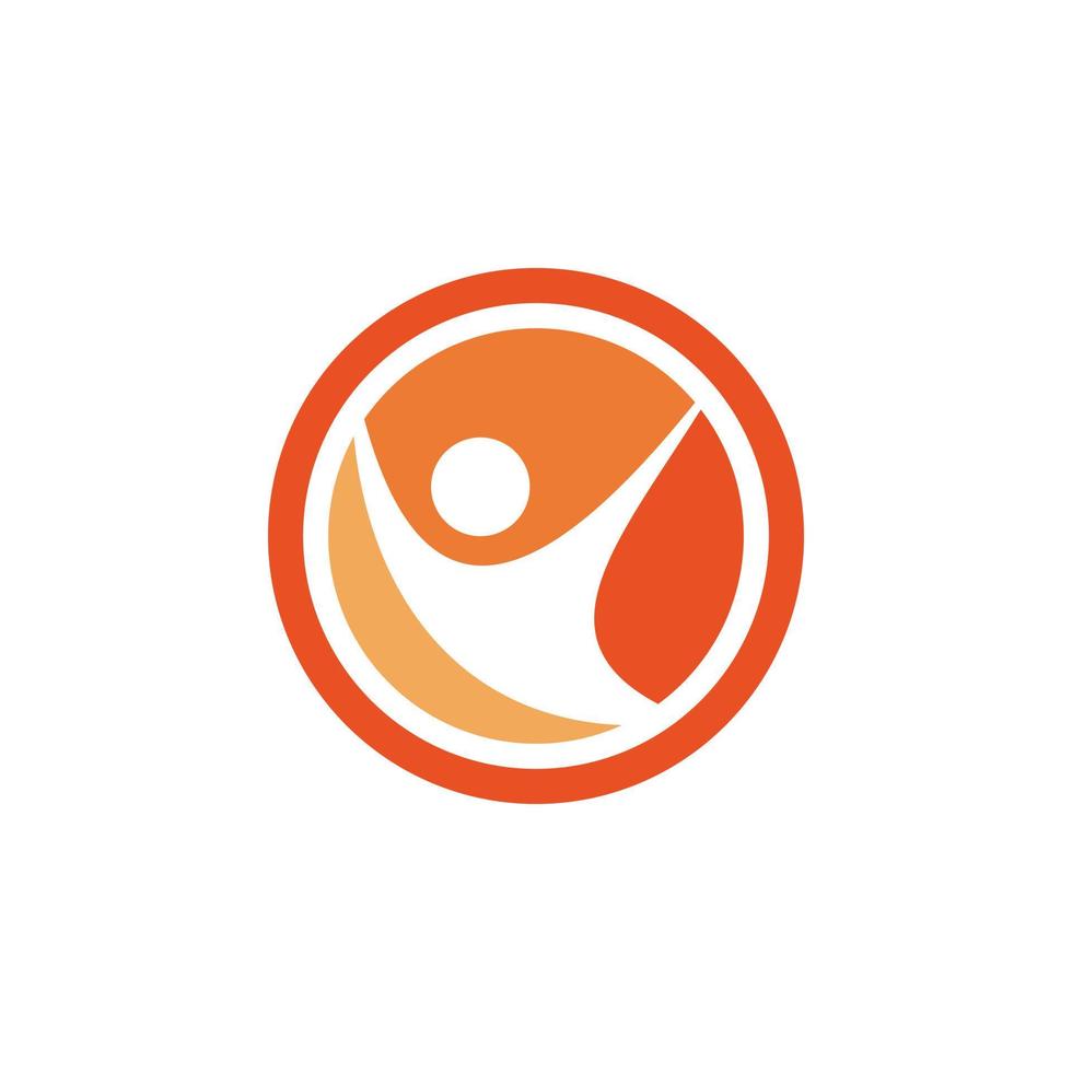 diseño de logotipo de deporte de personas activas vector
