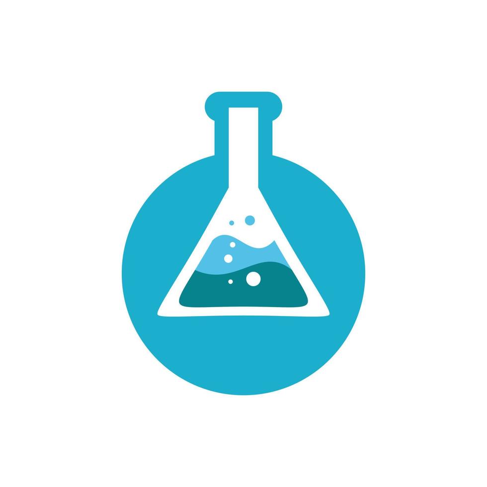 blue fluid lab logo design vector