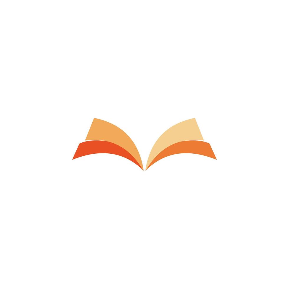 diseño de logotipo de color de libro de alas vector