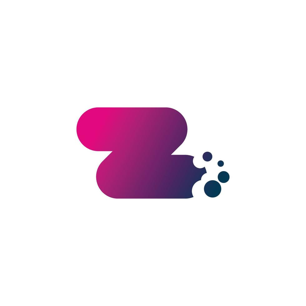 diseño de logotipo de burbuja de letra z vector