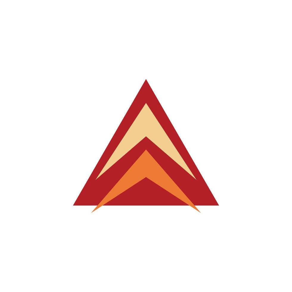 triangle arrow group line logo design vector