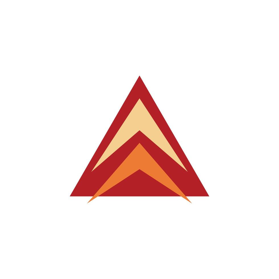 diseño de logotipo de línea de grupo de flecha triangular vector