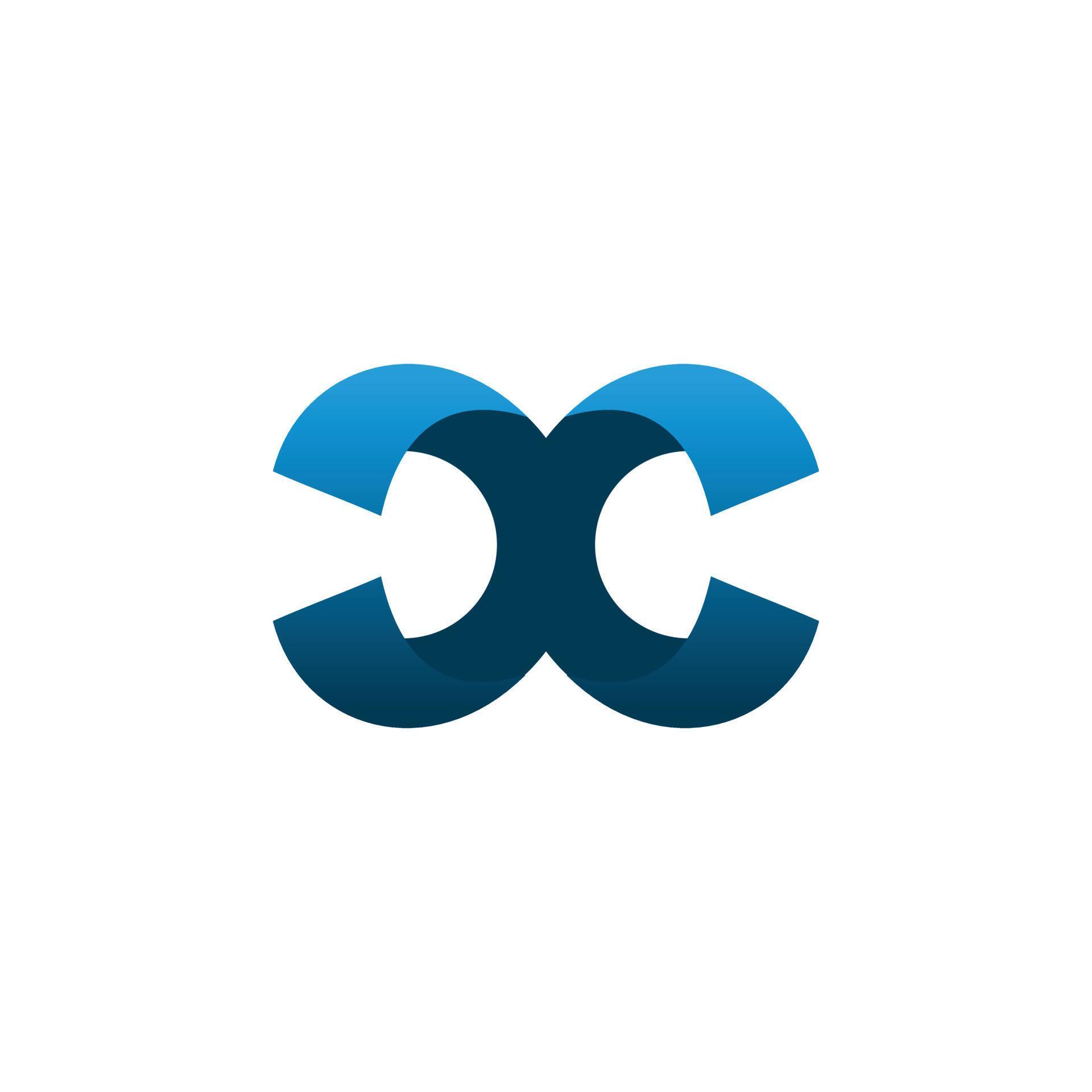 blue color double c letter logo design 11151295 Vector Art at Vecteezy