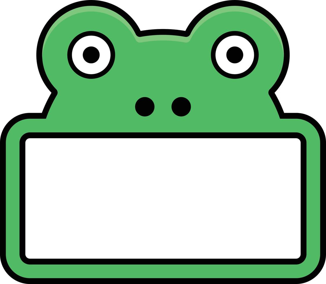 cute frog animal board vector illustration design