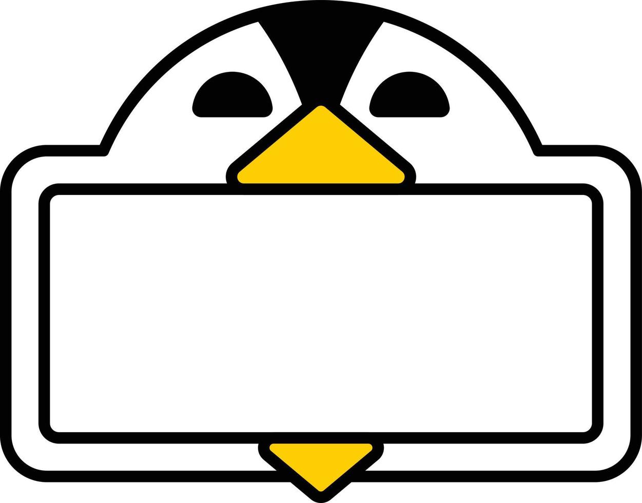 cute penguin animal board vector illustration design