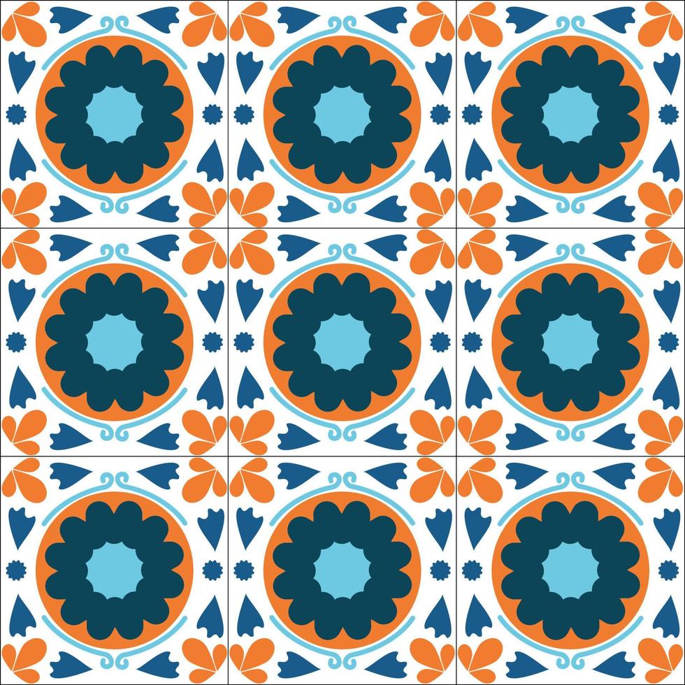 ornament for tiles on the backsplash of the kitchen or the floor vector