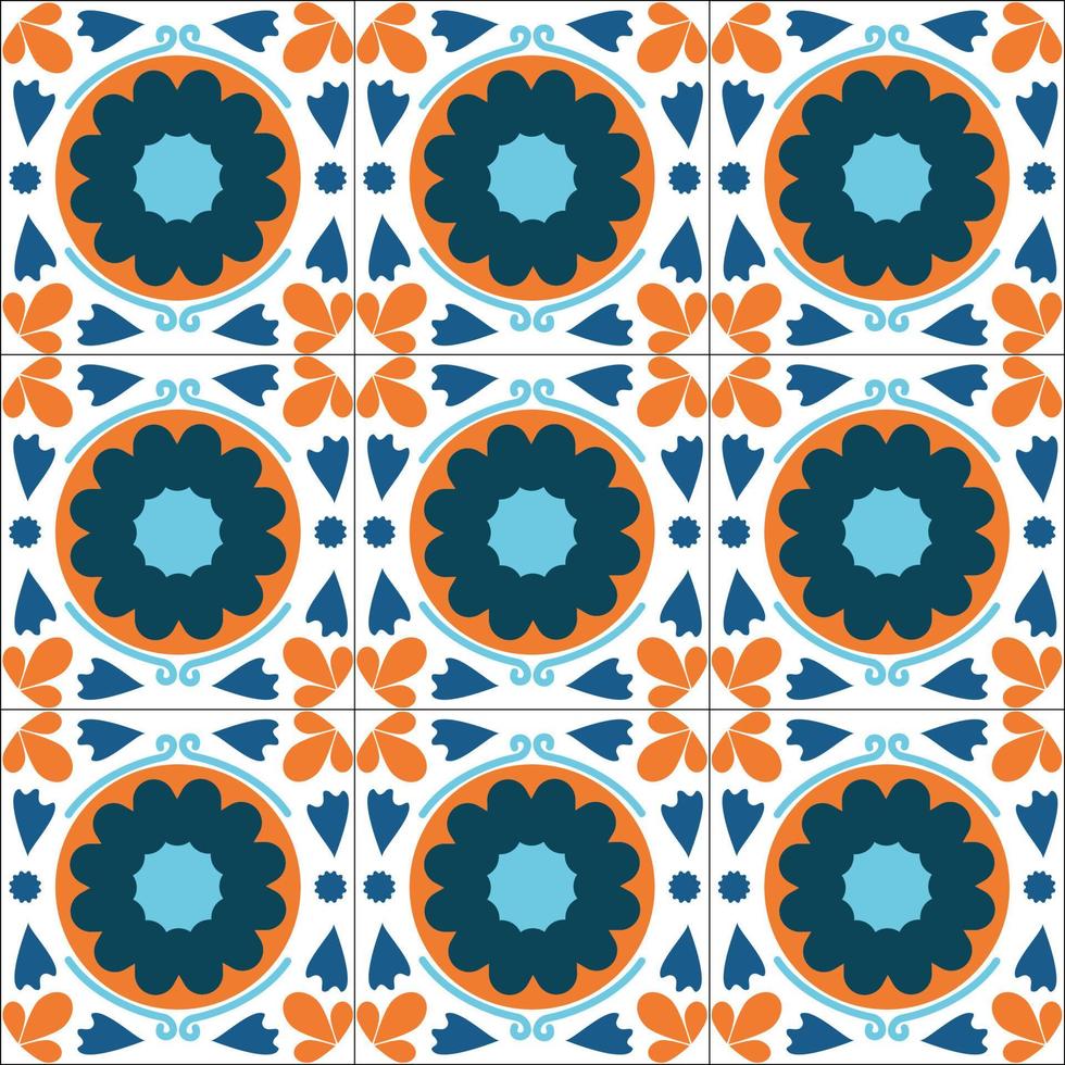 ornament for tiles on the backsplash of the kitchen or the floor vector