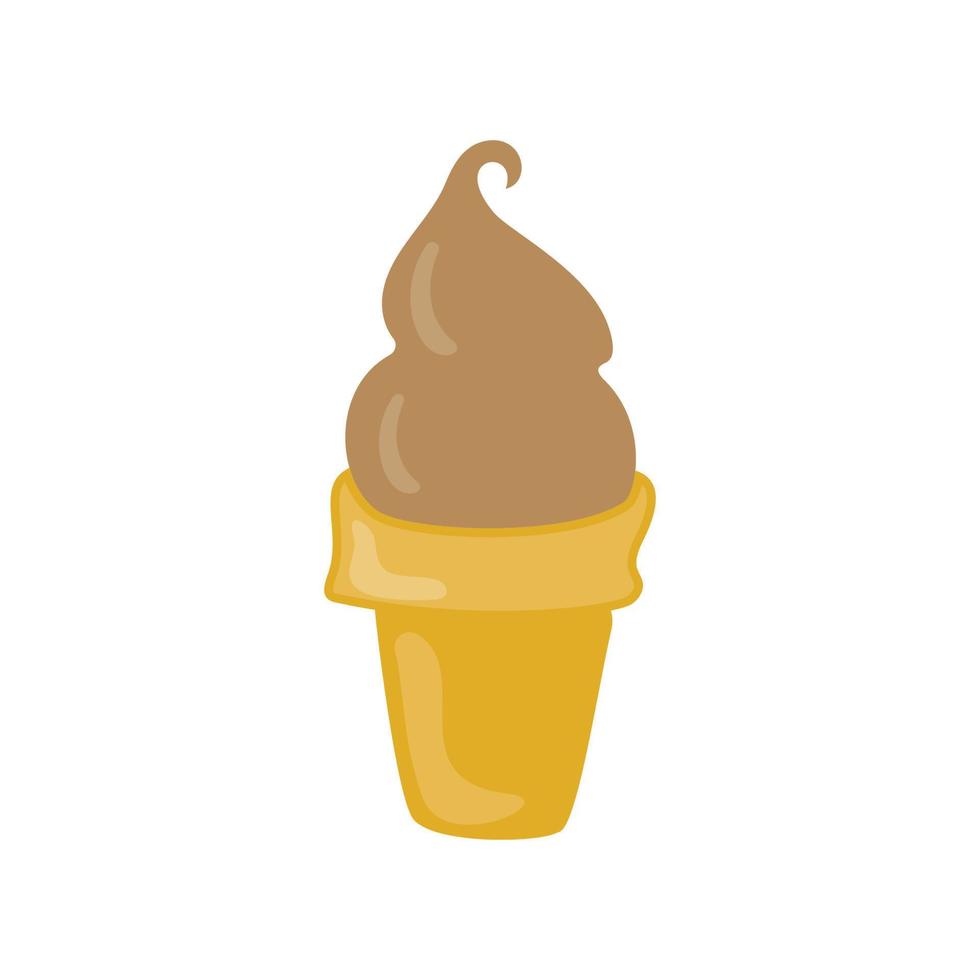 ilustración de helado de vector de diseño plano