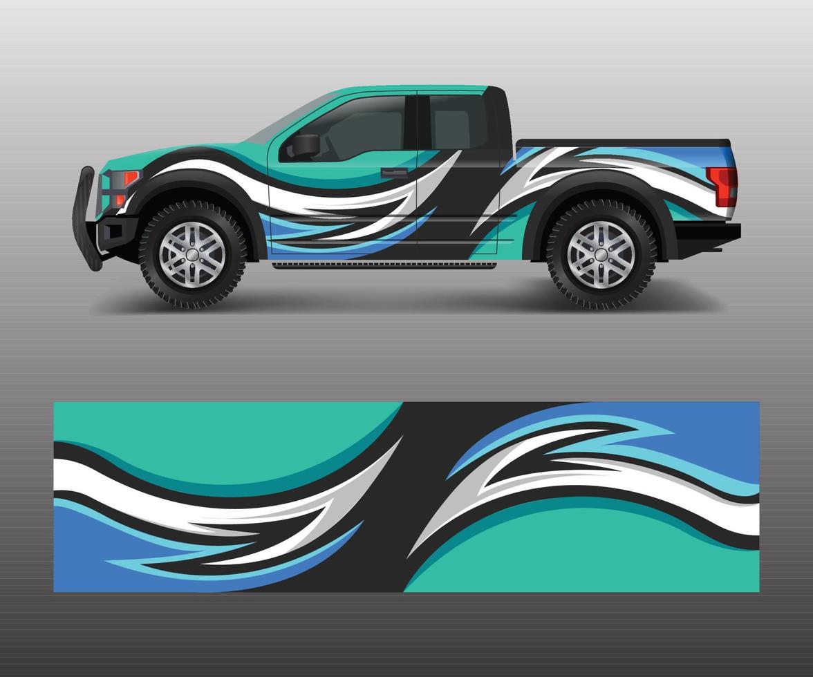modern design for truck graphics vinyl wrap vector
