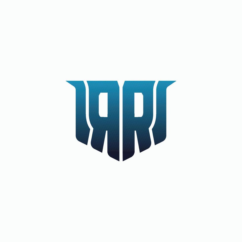 letter RR in a unique shape. Game logo design template, hobby, esport identity.. e-sport letter logo design concept template vector