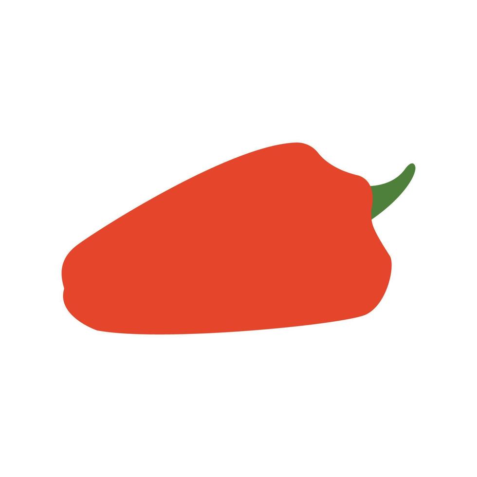 Red pepper modern flat image design, isolated vector image, design illustration,