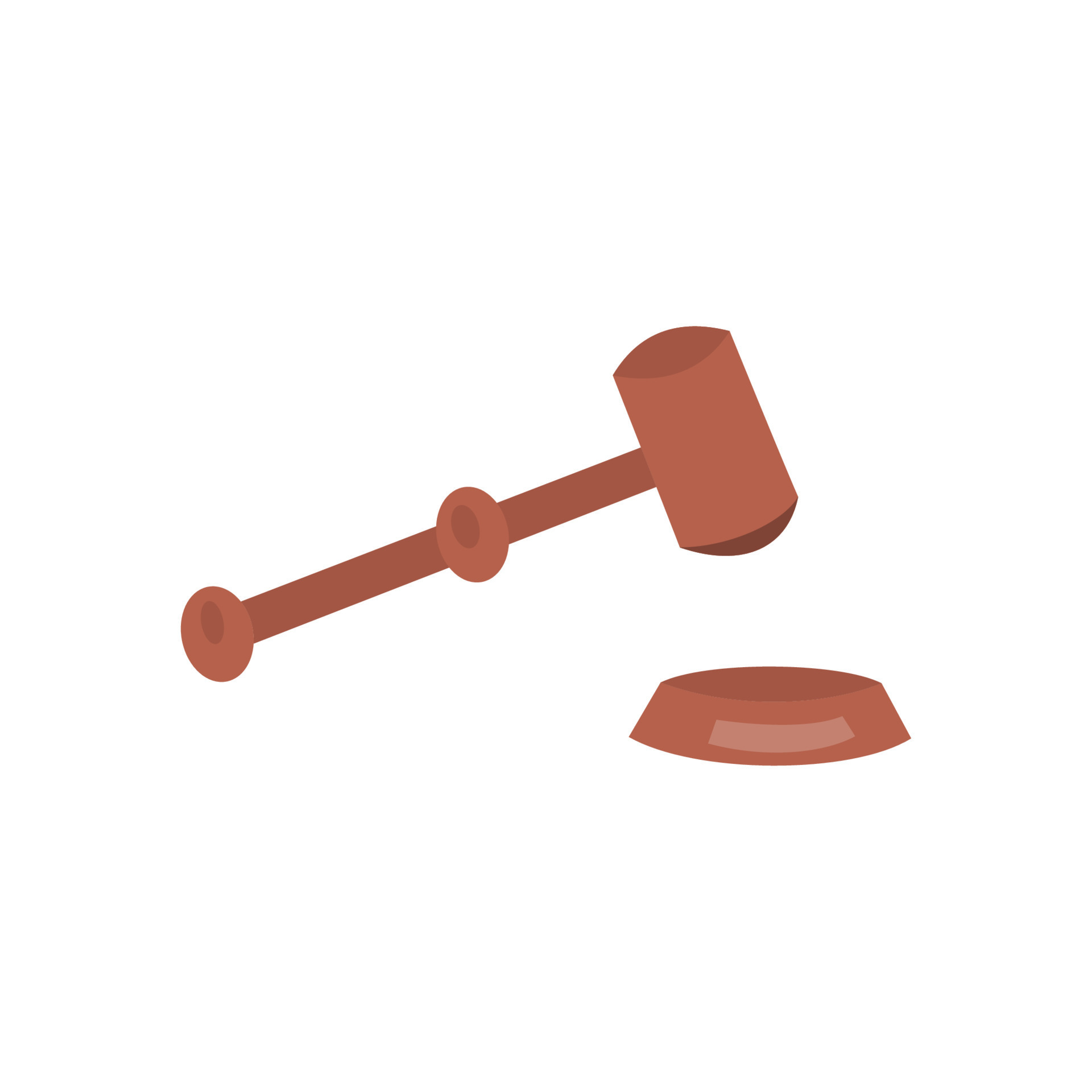 Judge hammer. Symbol of lawyer, judiciary and state flat vector