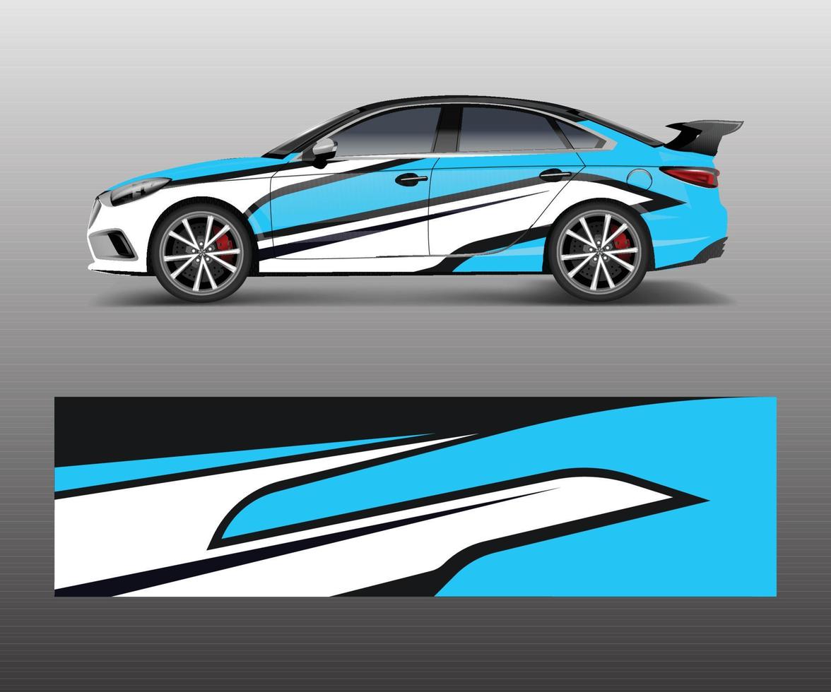 graphic abstract racing designs for vehicle Sticker vinyl wrap. Car decal vector