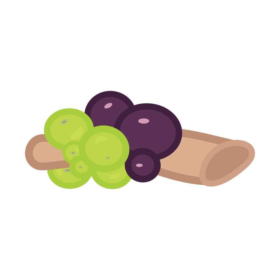 Blackcurrants. Vector flat illustration of a blackcurrant for web design