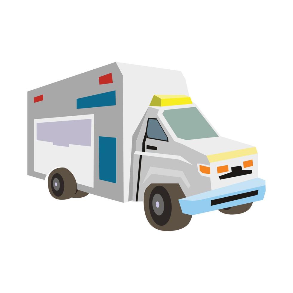 food white truck flat design vector illustration