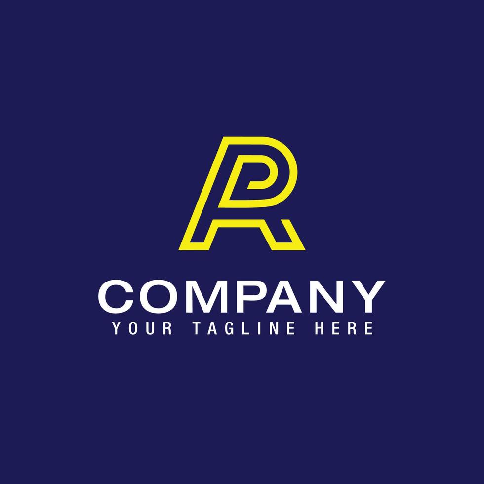 Initial letter logo AR, RA, Logo Line Design Template Vector
