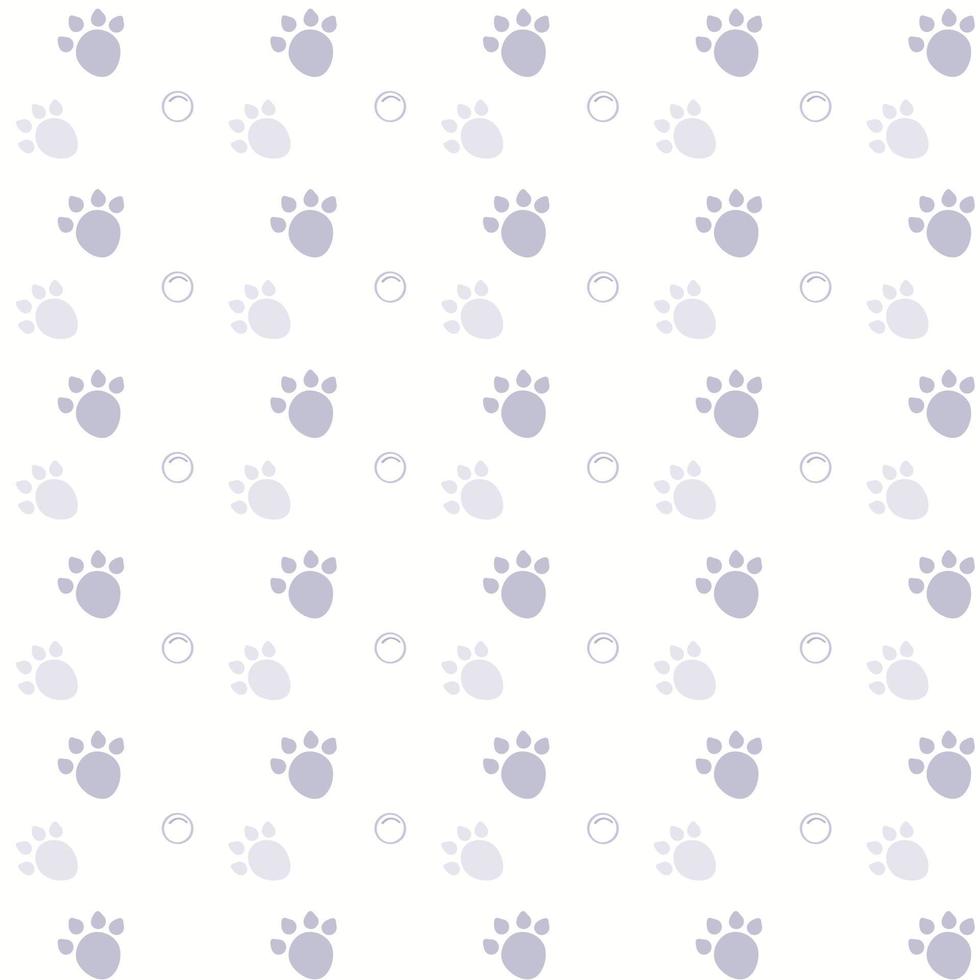 dog paw and bubbles pattern vector