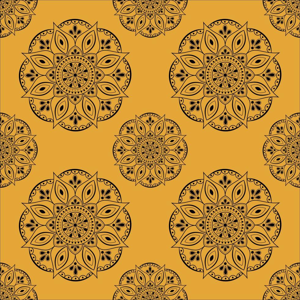 Vector seamless mandala with a pattern. Patterned background with doodles.Vintage decorative elements. A hand-drawn background.Islam,Arab, Indian.Ottoman motifs. Ideal for printing on fabric or paper.