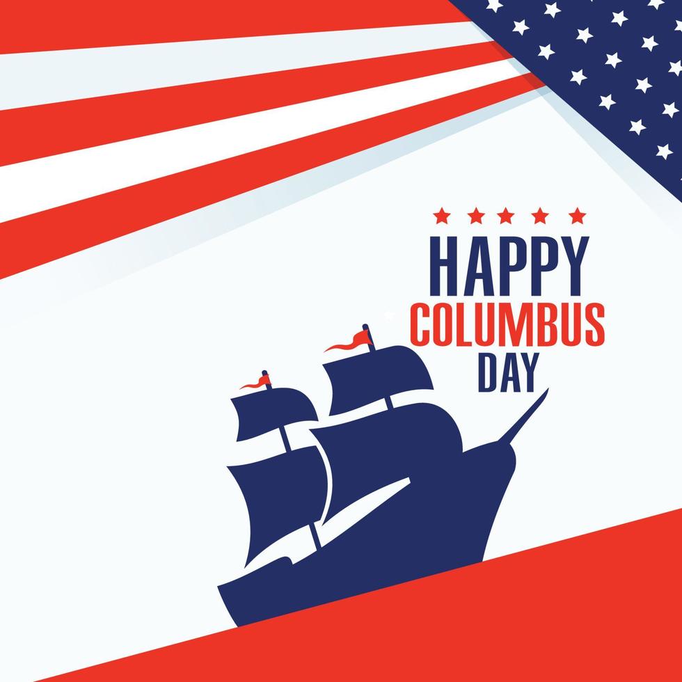 Columbus day greeting card or background vector