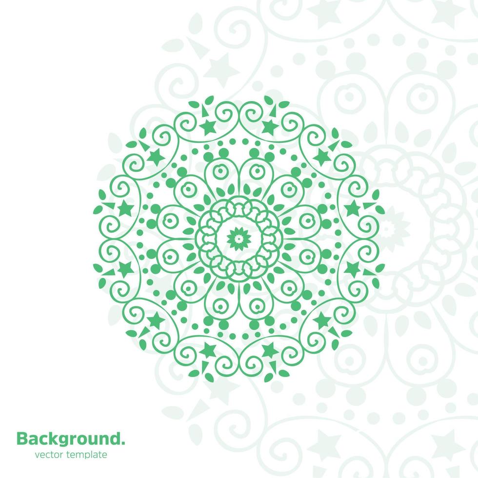 hand draw flower mandala design background vector