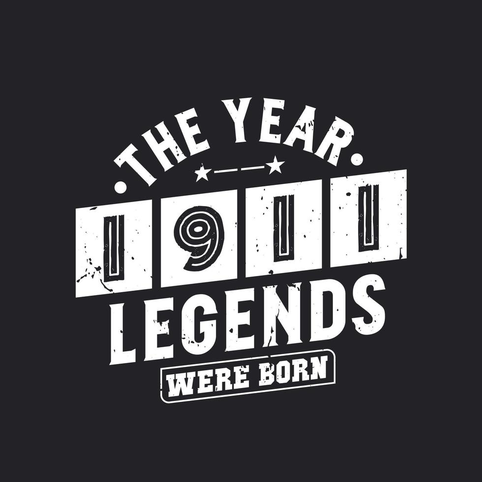 The year 1911 Legends were Born vector