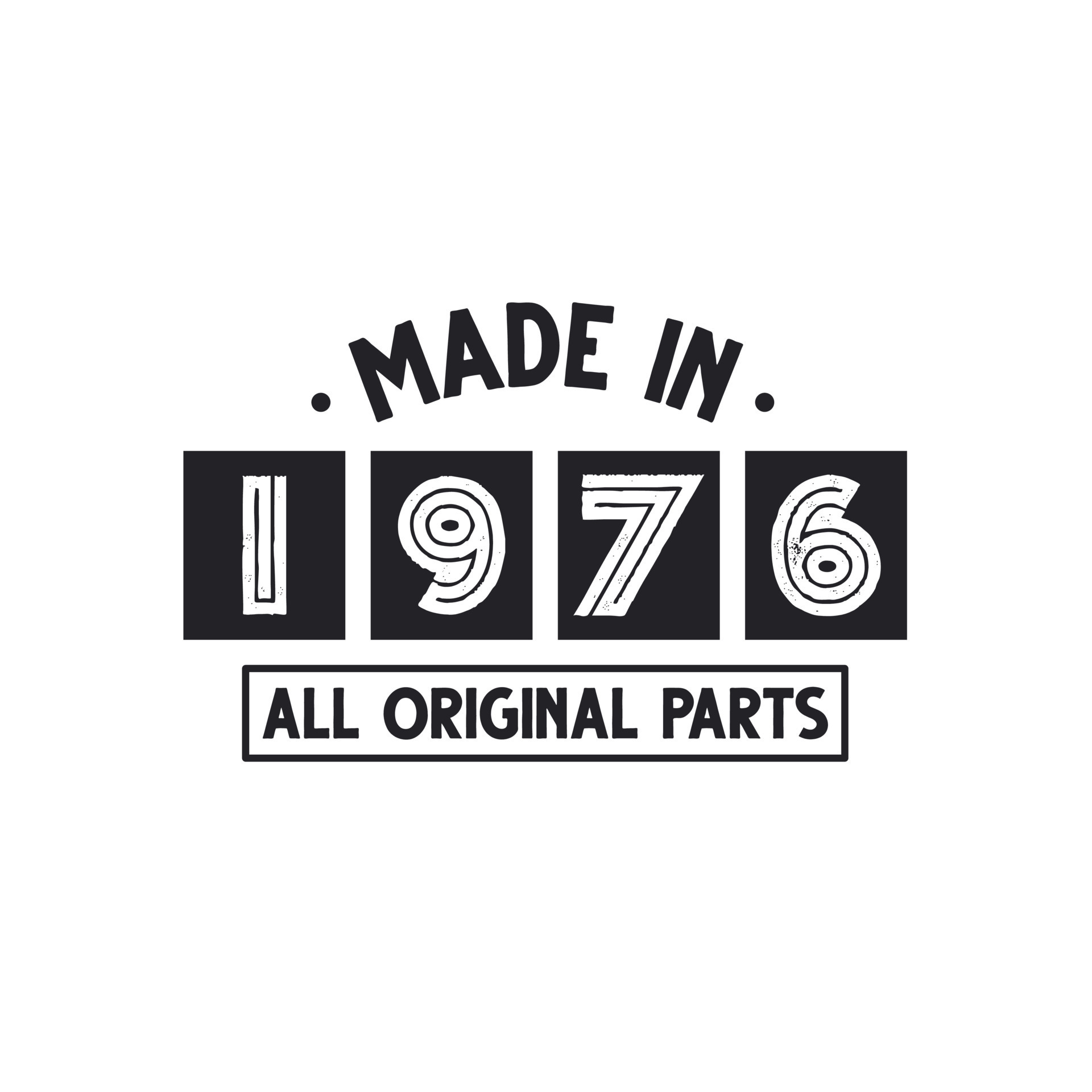 Celebración de cumpleaños de 1976, hecho en 1976, todas las piezas