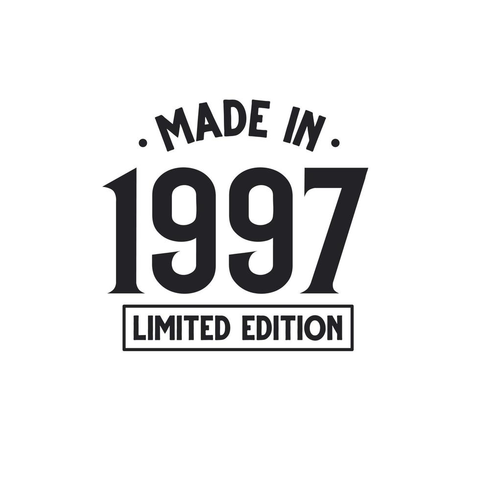 Made in 1997 Limited Edition vector