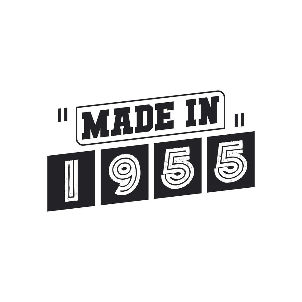 1955 birthday celebration, Made in 1955 11152379 Vector Art at Vecteezy